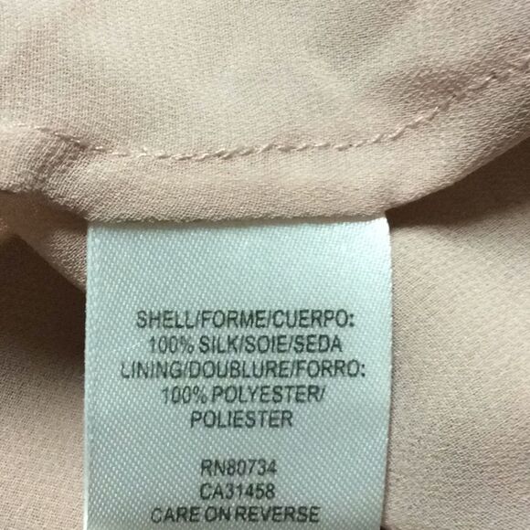 Y2K Silk Peplum Wrap BCBG Maxazria Pink Blush V Neck Fit Flare Sleeveless S VTG - Picture 9 of 10